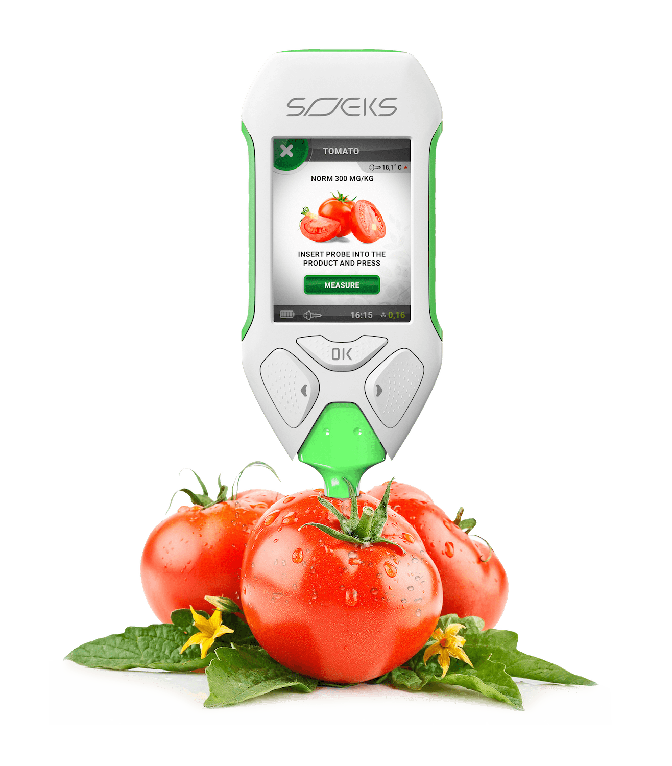 SOEKS EcoVisor F2 measures the nitrate content in the food you consume