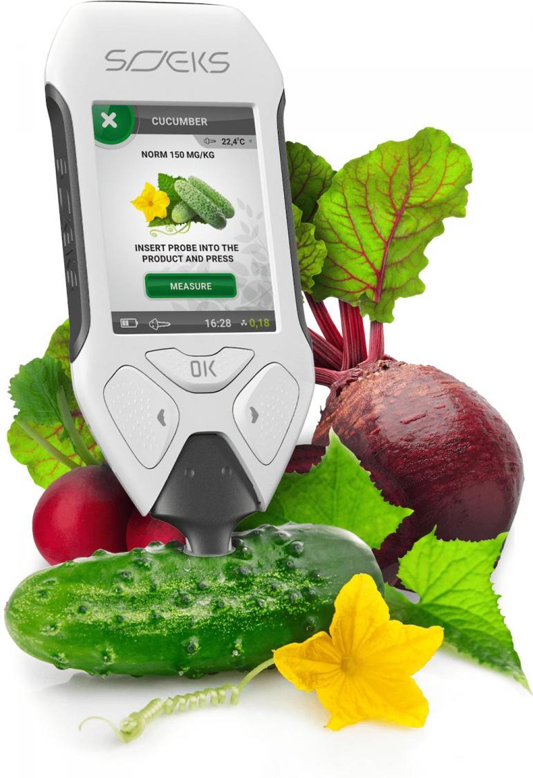 SOEKS EcoVisor F4 measures the nitrate content in the green vegetables you consume